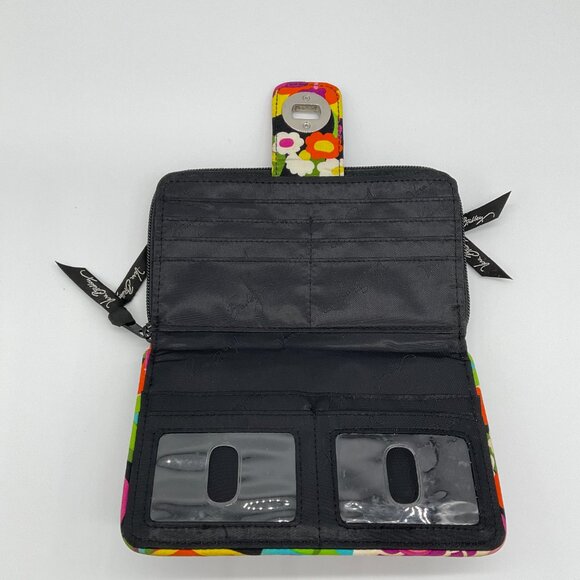 VERA BRADLEY FLORAL TURNLOCK CLASP WALLET Quilted - Picture 6 of 6